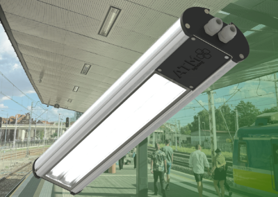INV400LED – nowa oprawa oświetleniowa do wiat peronowych!